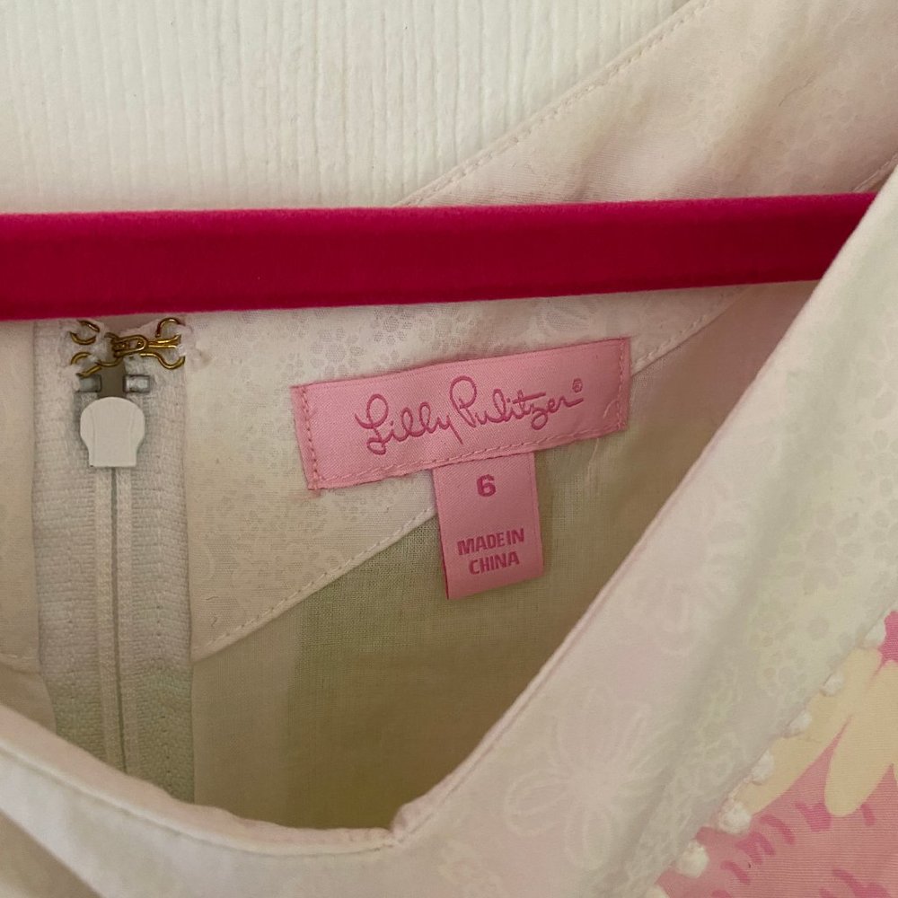 Lilly Pulitzer Patchwork Shift Dress Size 6 - image 3